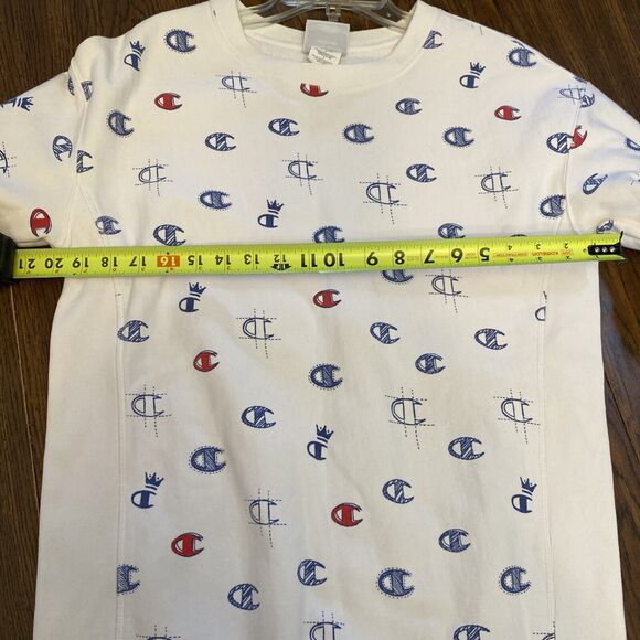 Vintage 90’s Champion Reverse Weave Sweatshirt Men’s Medium Spell Out Pullover - Picture 12 of 13